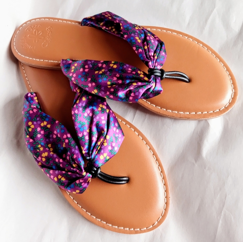 Matilda Jane Toes in the Sand purple floral sandals